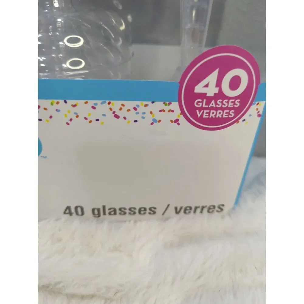 NIB Celebrate It ‎ Plastic Champagne Glasses Count 40 4.5 Fl Oz